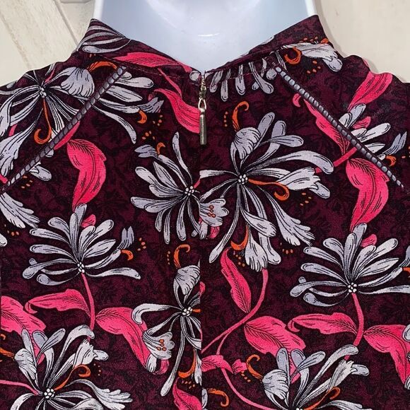 Rebecca Taylor Mystic Garden Sleeveless Silk Dress High Neck Floral Size Small - Picture 8 of 16